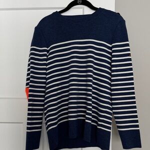 Navy and White Striped Women’s Sweater